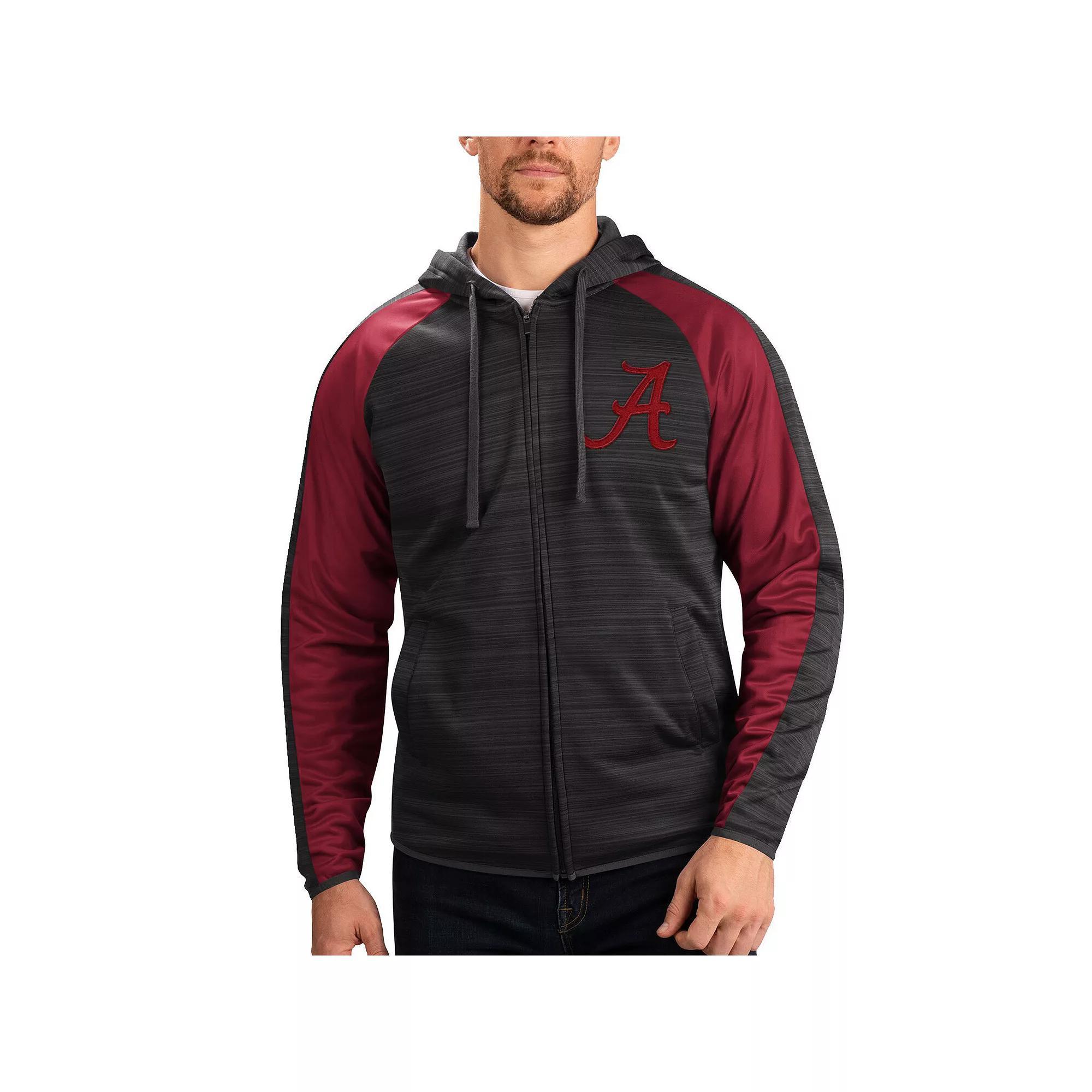 Men's G-III Sports by Carl Banks Black Arkansas Razorbacks Neutral Zone Raglan Full-Zip Track Jacket Hoodie, Size: Small Product Image