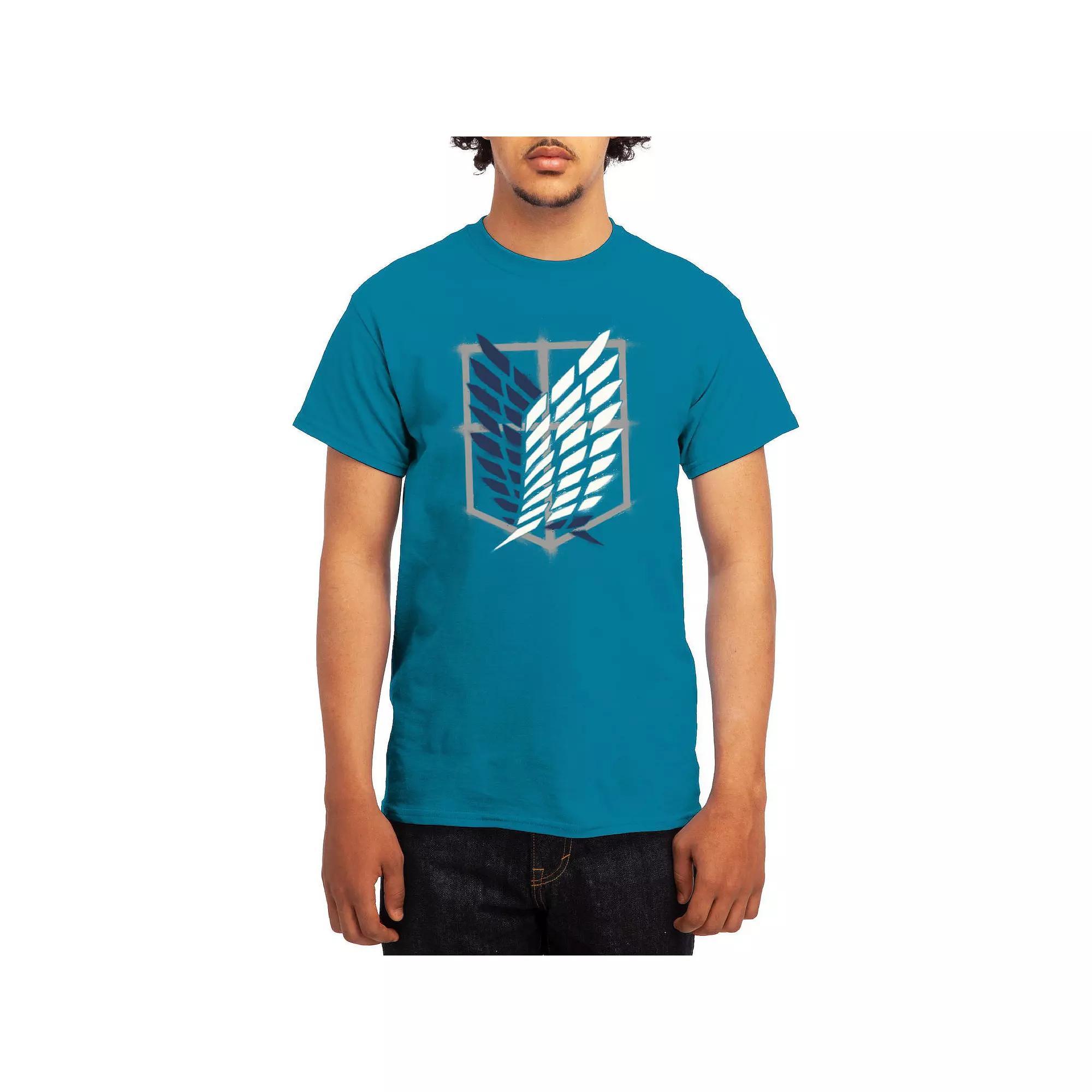 Men's Attack on Titan Punk Scout Crest Graphic Tee, Size: Medium, Turquoise Product Image