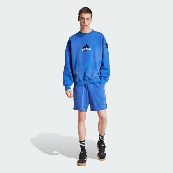 adidas EQT Wash Crewneck Sweatshirt Equipment Blue XS Mens Product Image