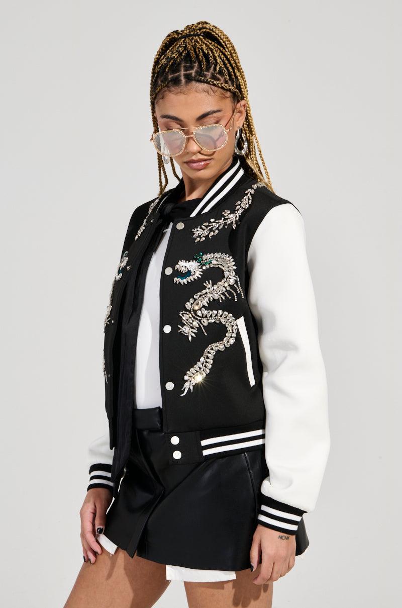 DRAGONETTE EMBELLISHED BOMBER Product Image