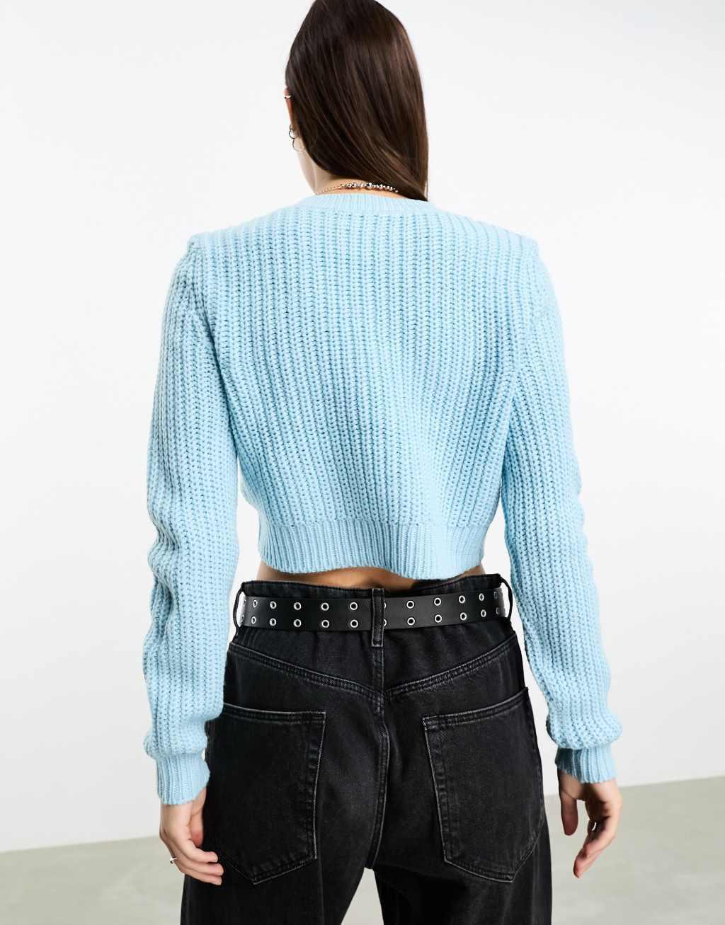 Only cropped ribbed sweater Product Image