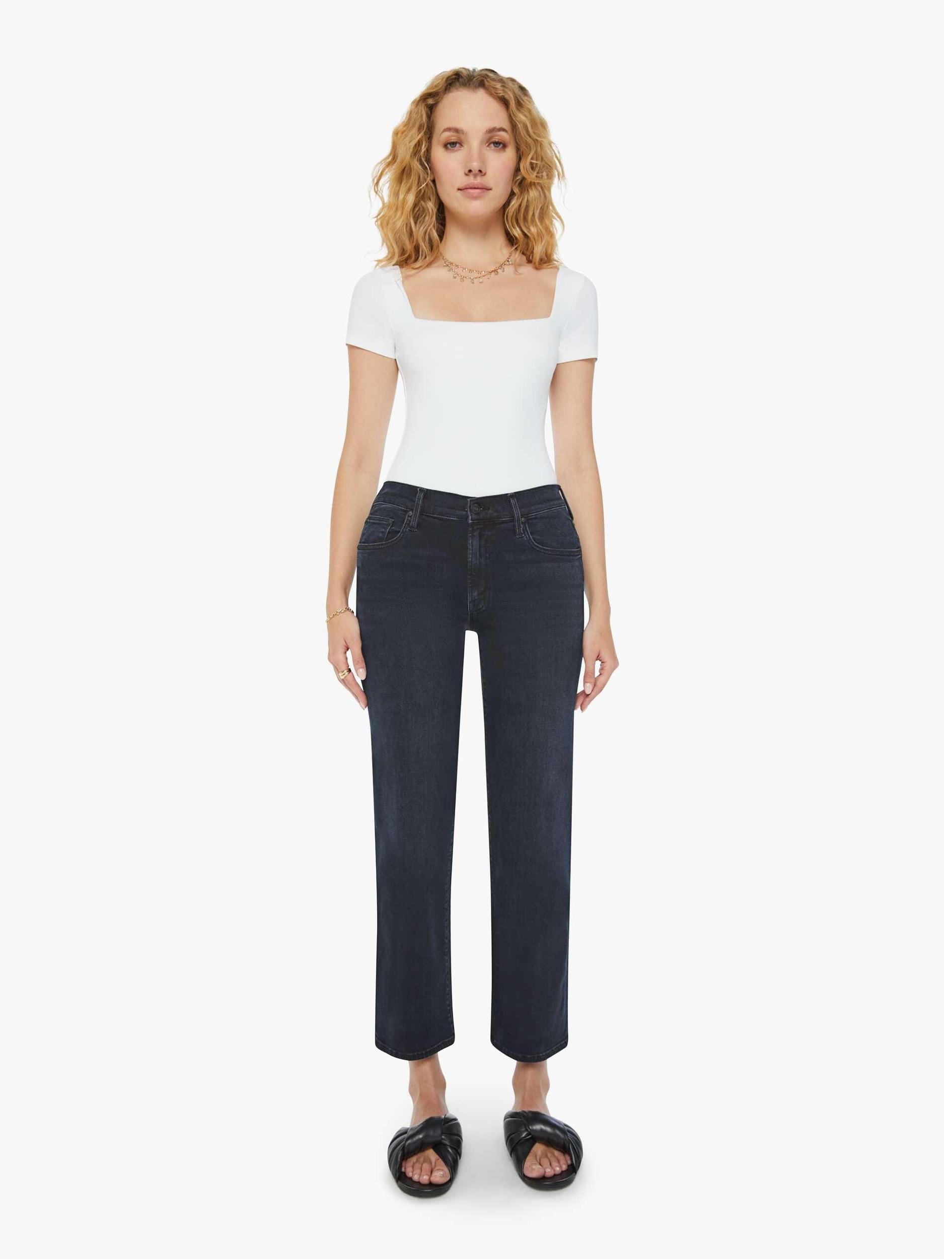 Mother Denim The Mid Rise Zip Rambler Ankle Product Image
