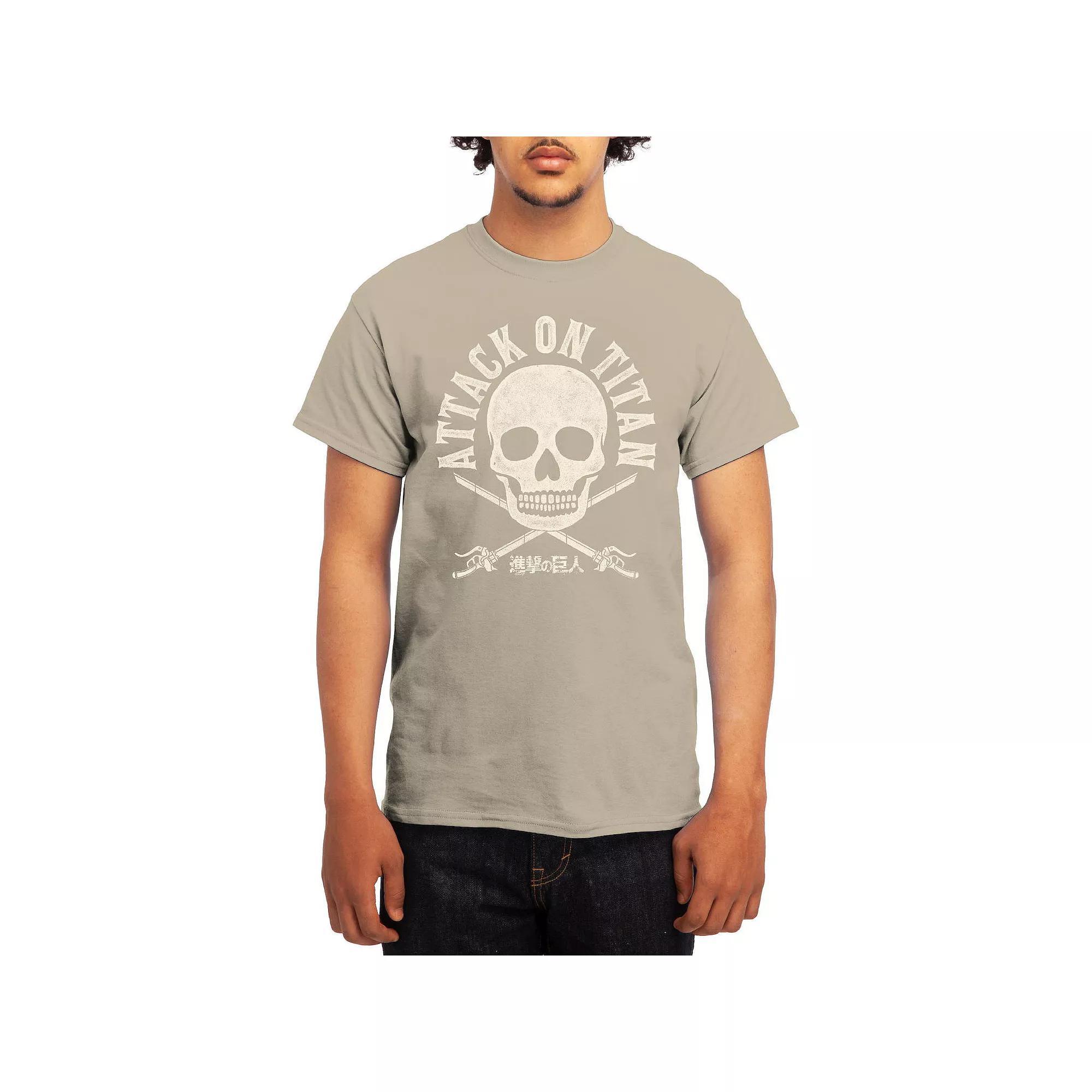 Men's Attack on Titan Punk Scout Crest Graphic Tee, Size: Medium, Green Product Image