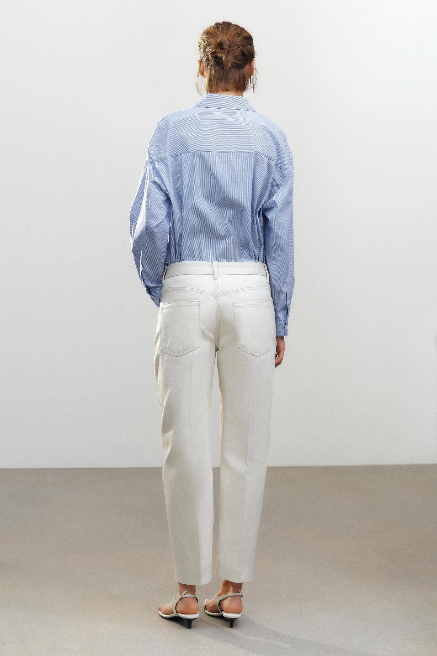 MID WAIST TAPERED JEANS ZW COLLECTION Product Image