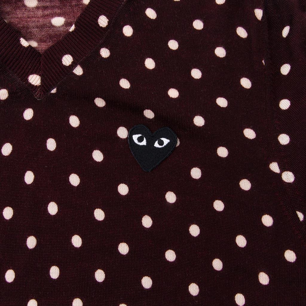 Polka Dot Sweater - Burgundy Male Product Image