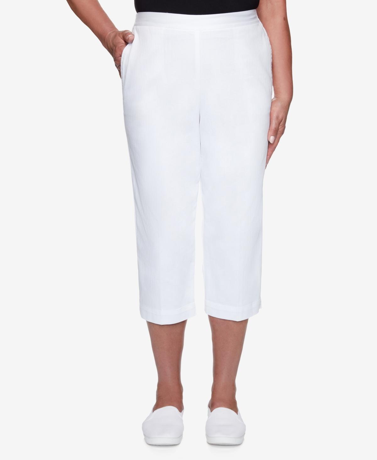 Women's Alfred Dunner Denim Capri Pants, Size: 14, White Product Image