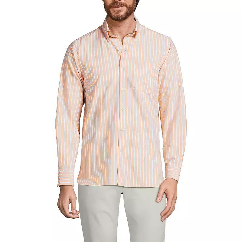 Mens Lands End Button-Down Sail Rigger Oxford Button-Down Shirt Green Product Image
