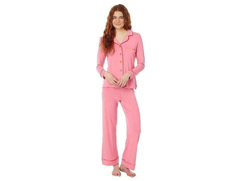 Cosabella Amore Petite Long Sleeve Top Pant Pajama Set Ivory) Women's Pajama Sets Product Image