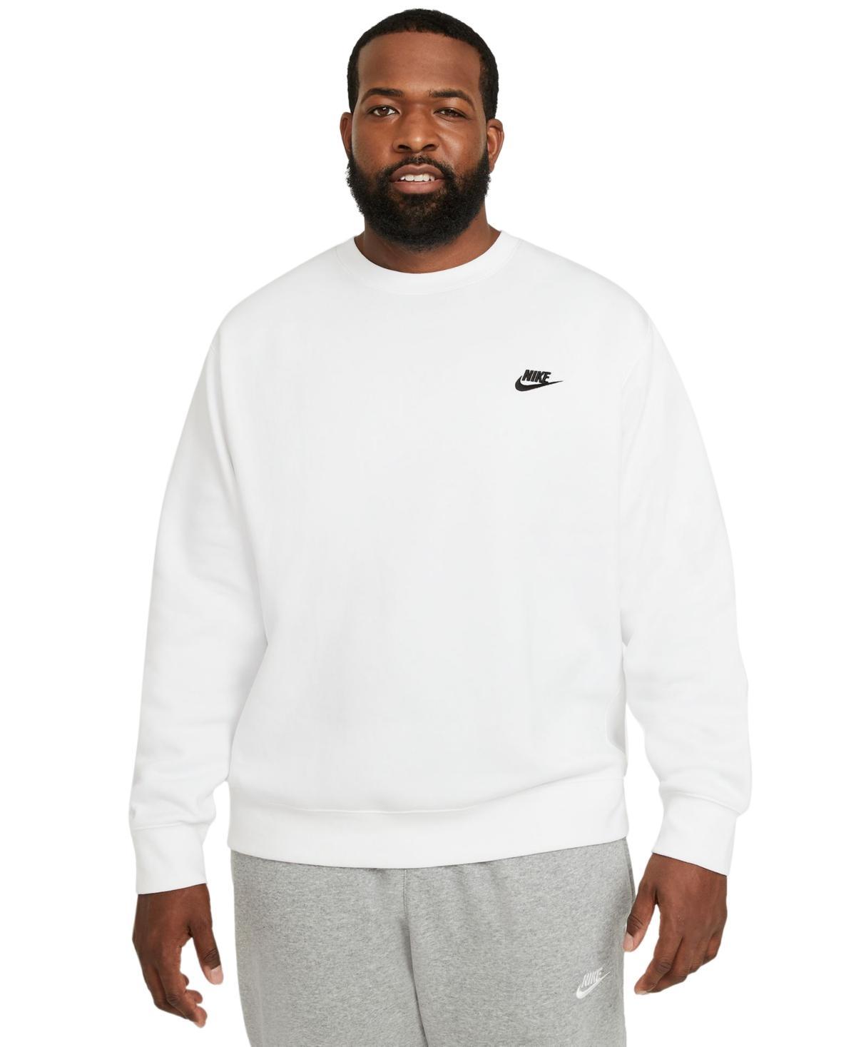Nike Men's Club Crewneck Sweatshirt in Khaki/White at Nordstrom, Size Small Product Image