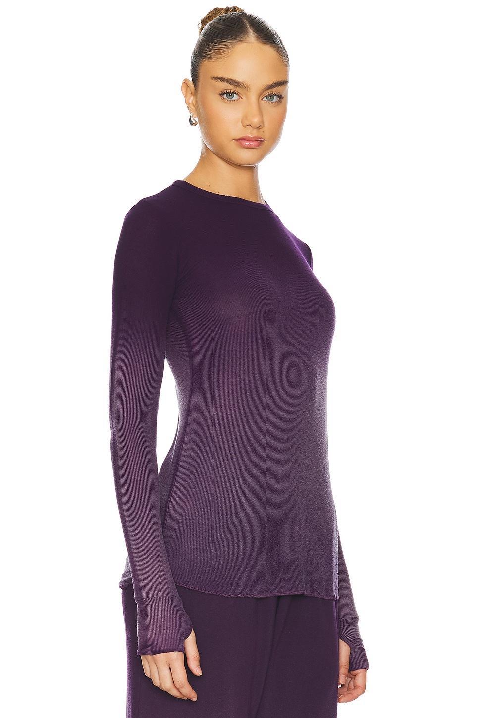 Alick Long Sleeve Fitted Top W/ Thumbhole Top Michael Lauren Product Image
