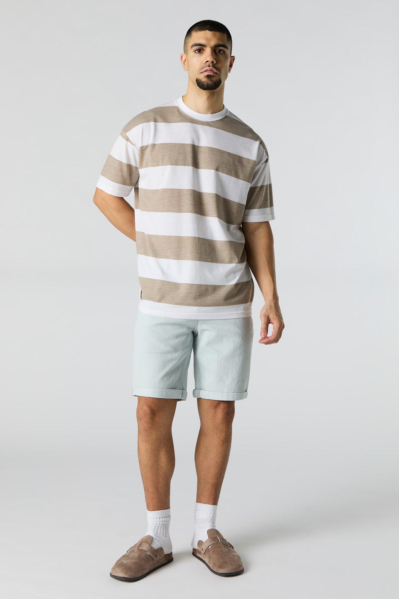 Stretch Denim Rolled Hem Short Male Product Image