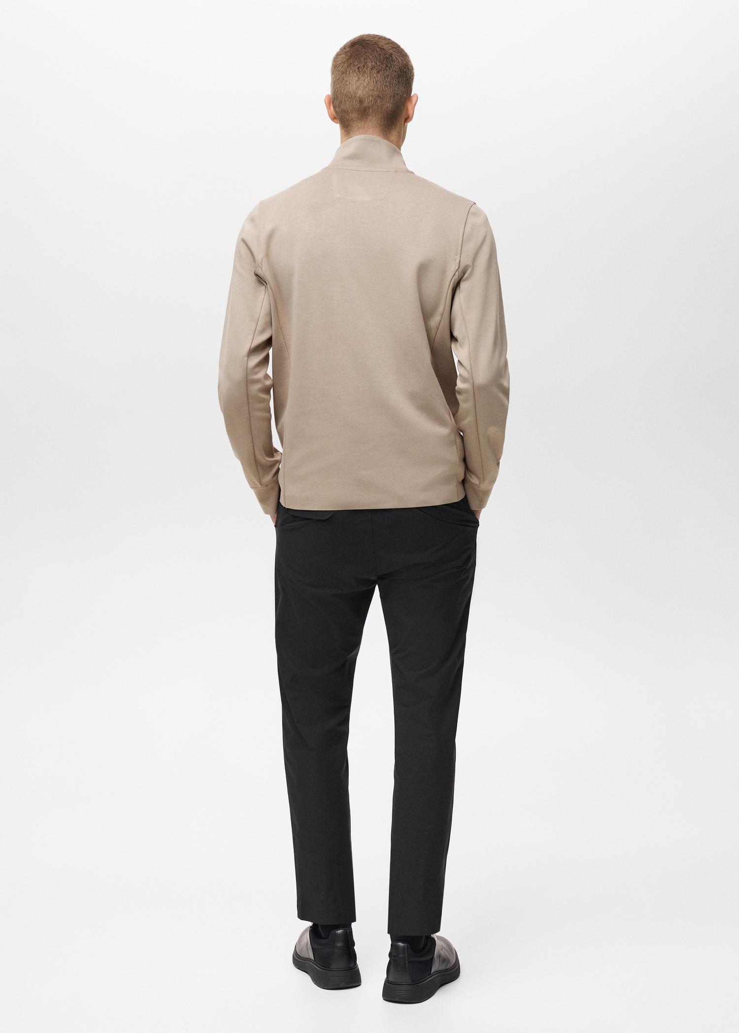 COOLMAX® zip-up sweatshirt - Men | MANGO USA Product Image