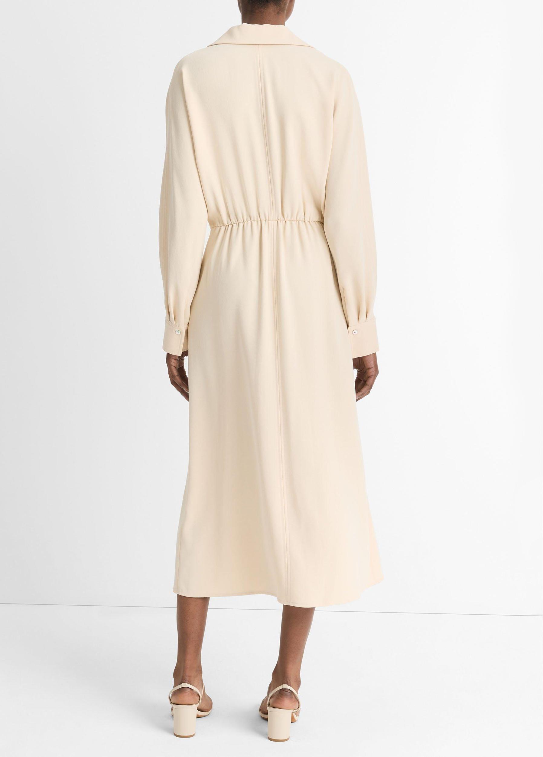 Shaped Collar Dolman-Sleeve Dress Product Image