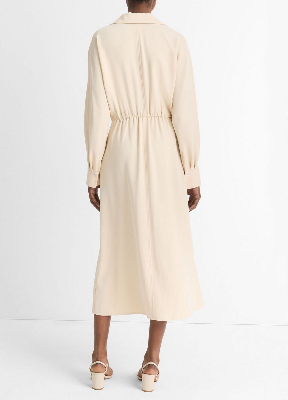 Womens Shaped Collar Dolman-Sleeve Dress, White Sand, Size XXS Vince Product Image