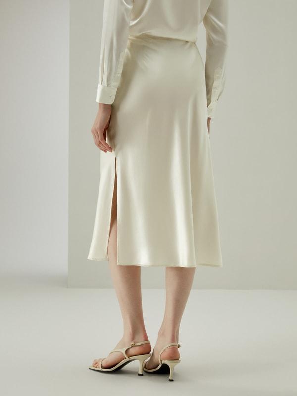 Minimalist Aesthetic Silk Poppy Skirt Product Image
