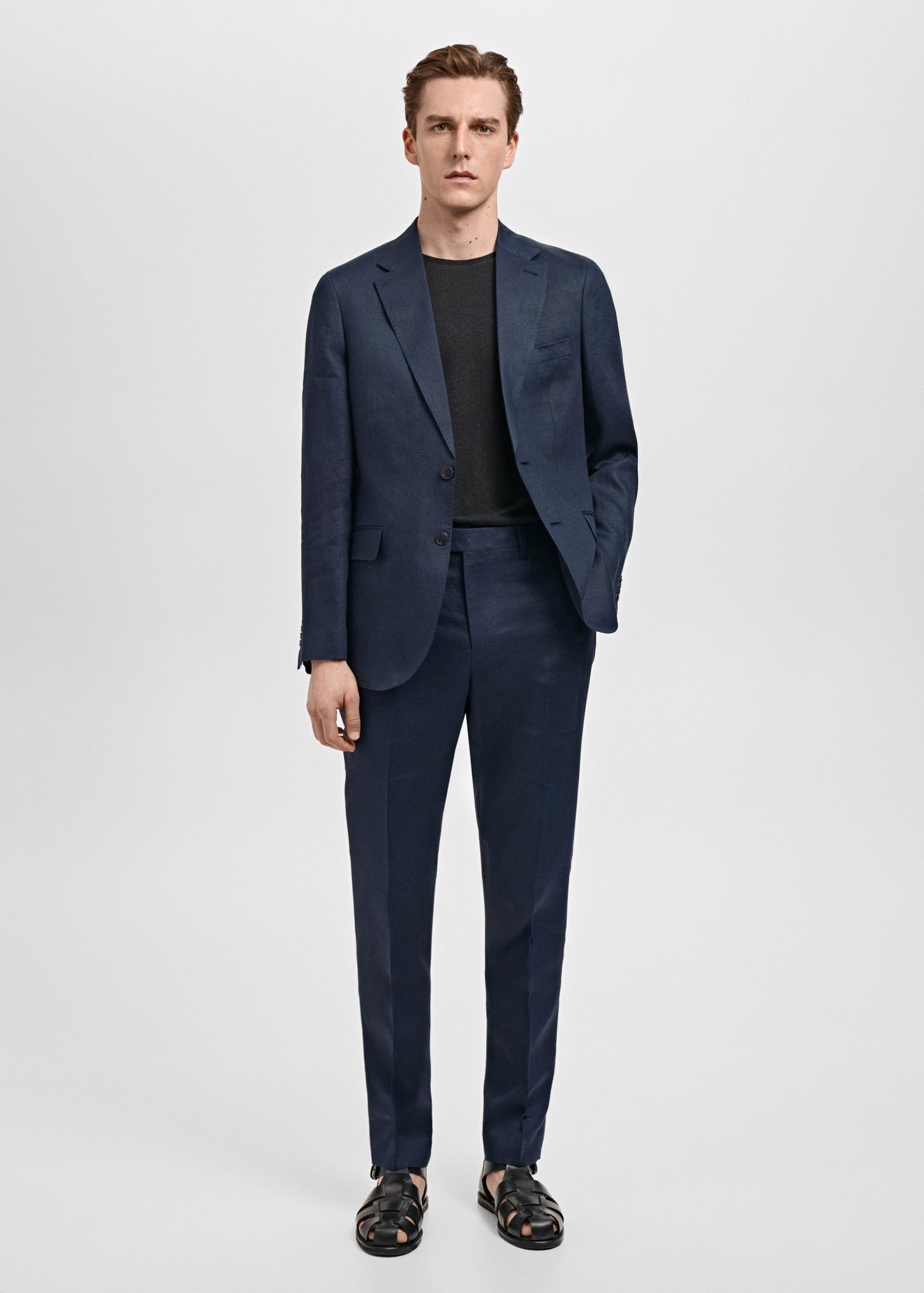 Amalfi 100% linen slim-fit suit blazer - Men | MANGO USA Product Image