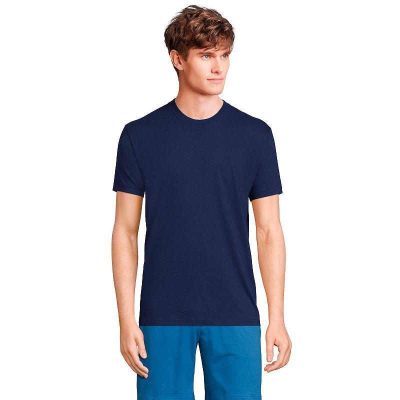 Men's Lands' End Crewneck 3-Pack Undershirt, Size: XL, Clay Bisque Product Image