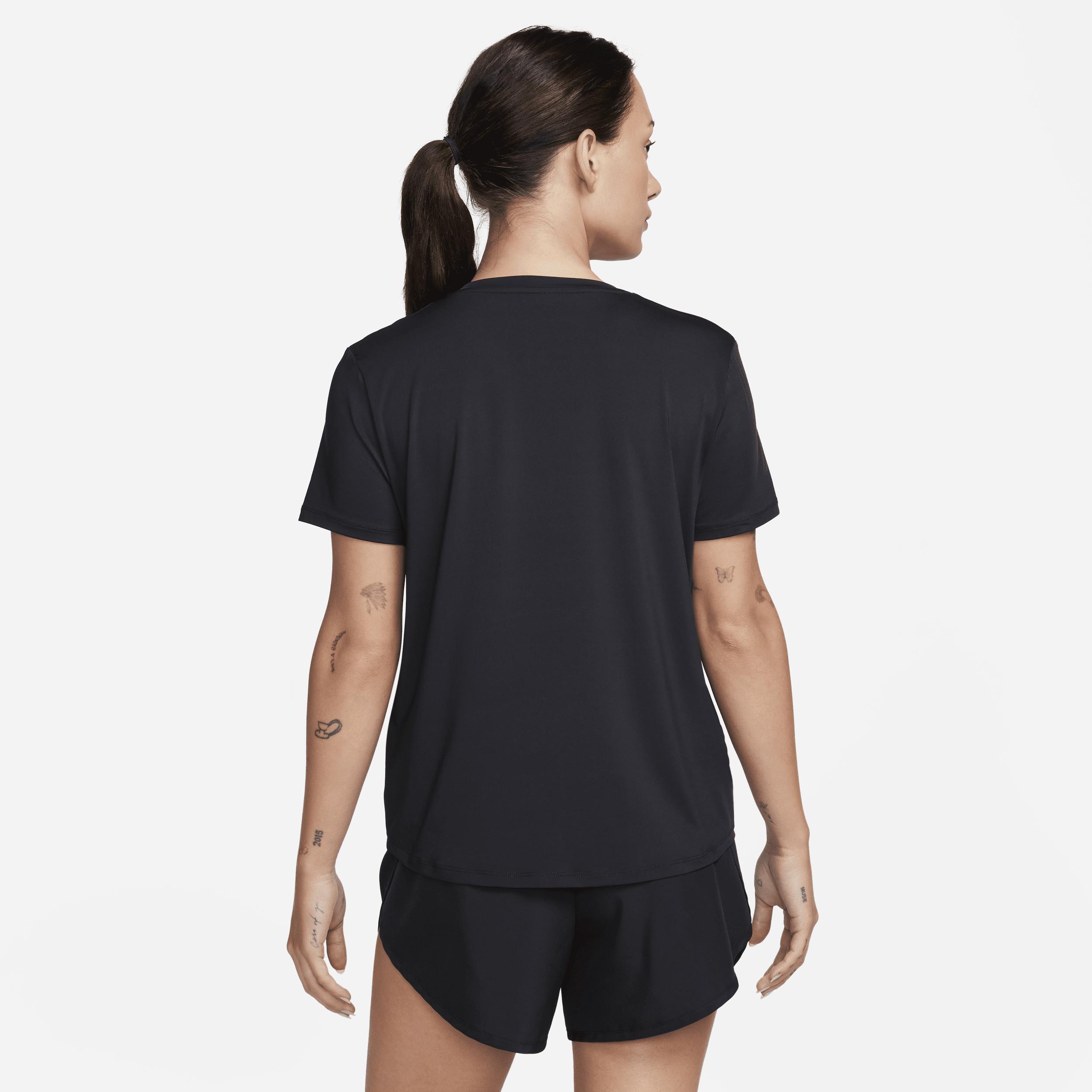 Women's Nike One Dri-FIT Classic Short Sleeve Top, Size: XXL, Black Product Image