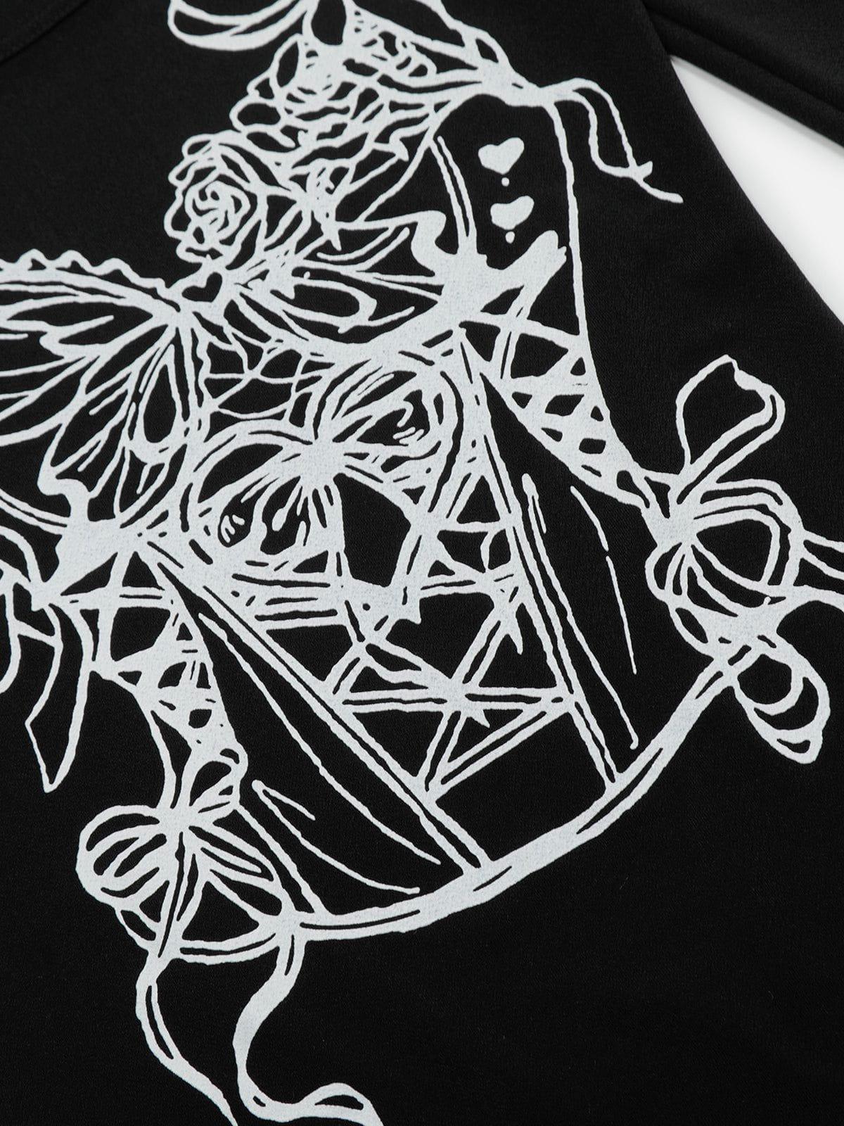 Aelfric Eden Bow Print Long Sleeve Tee Female Product Image