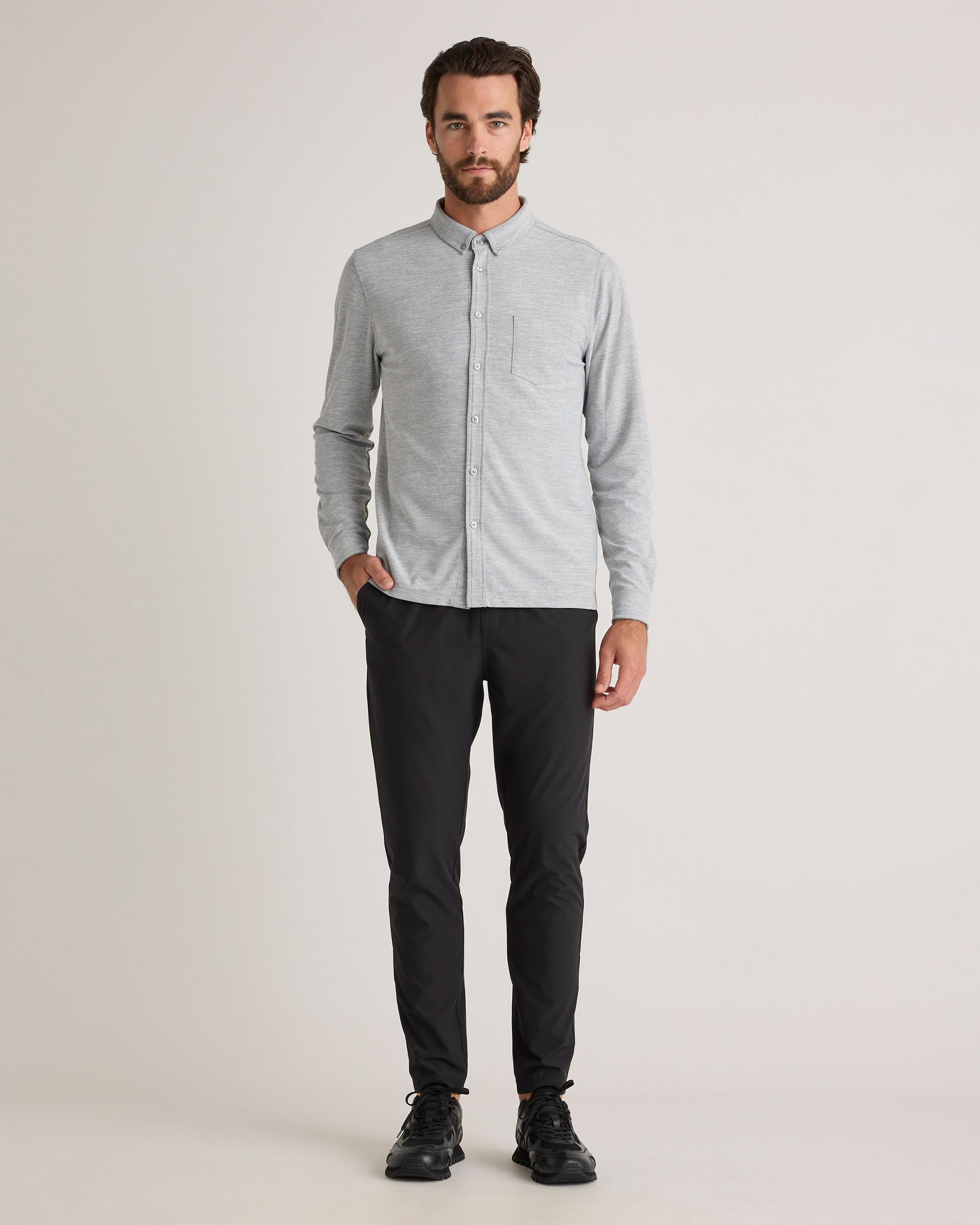 Quince | Men's ProPique Performance Button Down Recycled Polyester Product Image