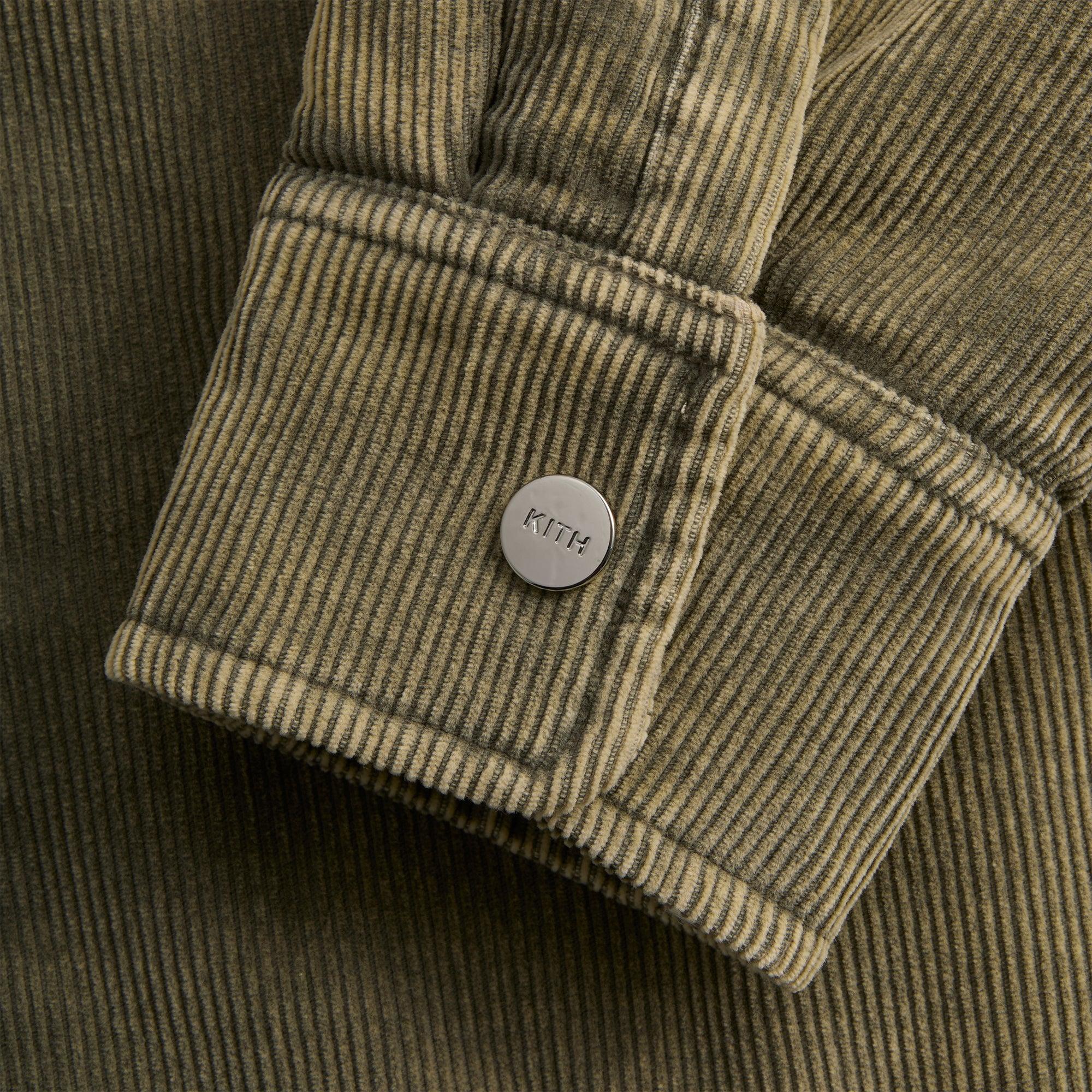 Kith Washed Corduroy Brixton Puffed Shirt Jacket - Mire Male Product Image