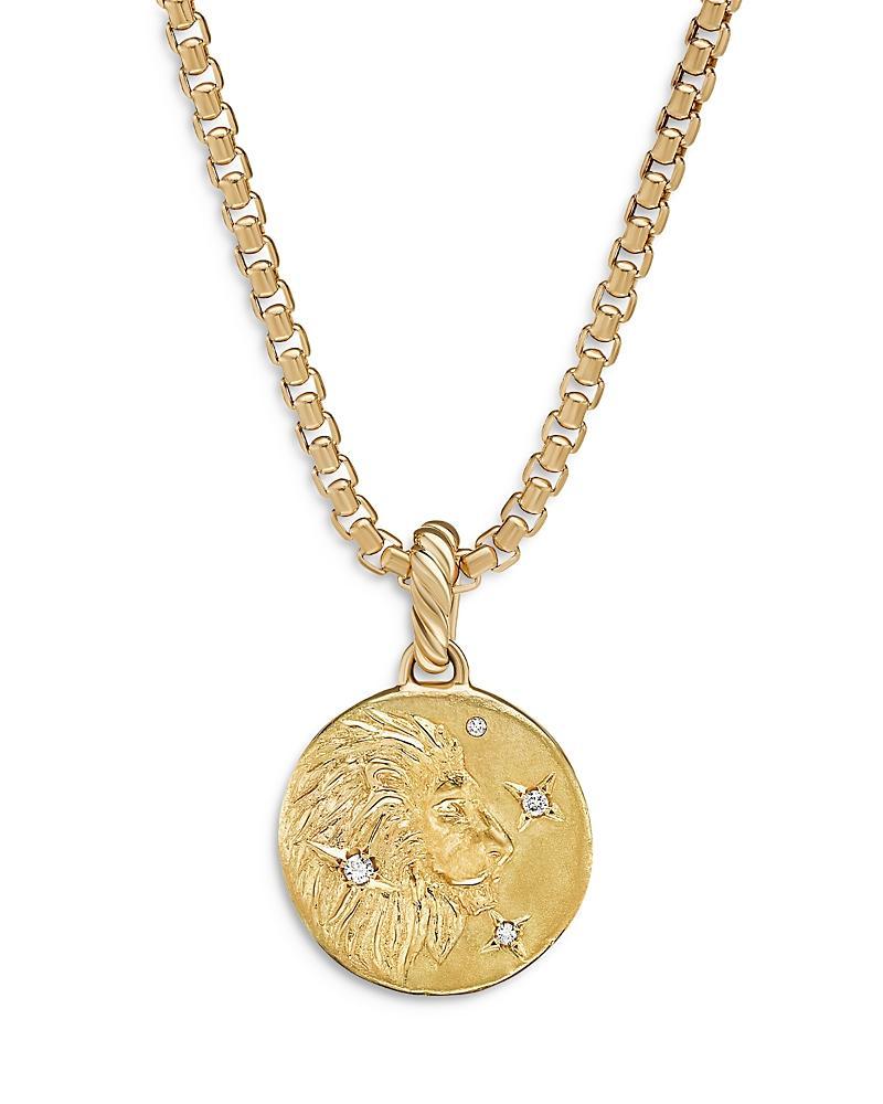 David Yurman 18K Yellow Gold Diamond Aquarius Amulet Pendant Product Image