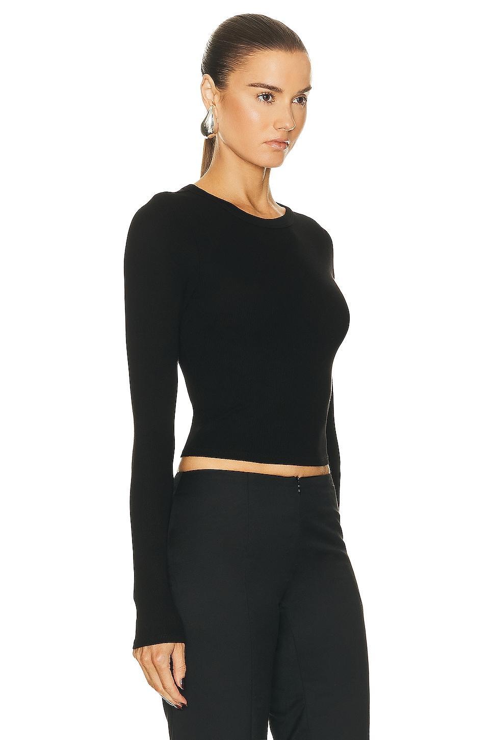 Silk Knit Long Sleeve Tuck Top Product Image