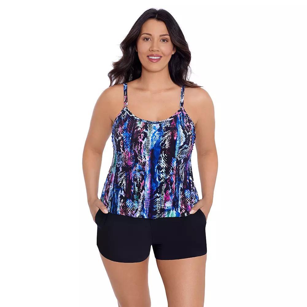 Women's Trimshaper Farrah Romper Swimsuit, Size: 10, Cool Blue Product Image