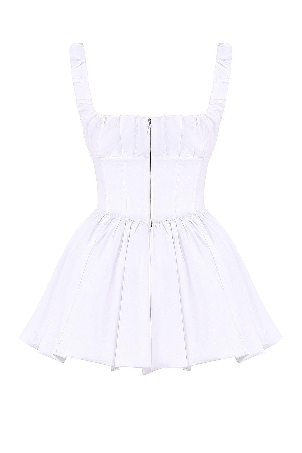Le Puff White Cotton Tulle Mini Dress Product Image