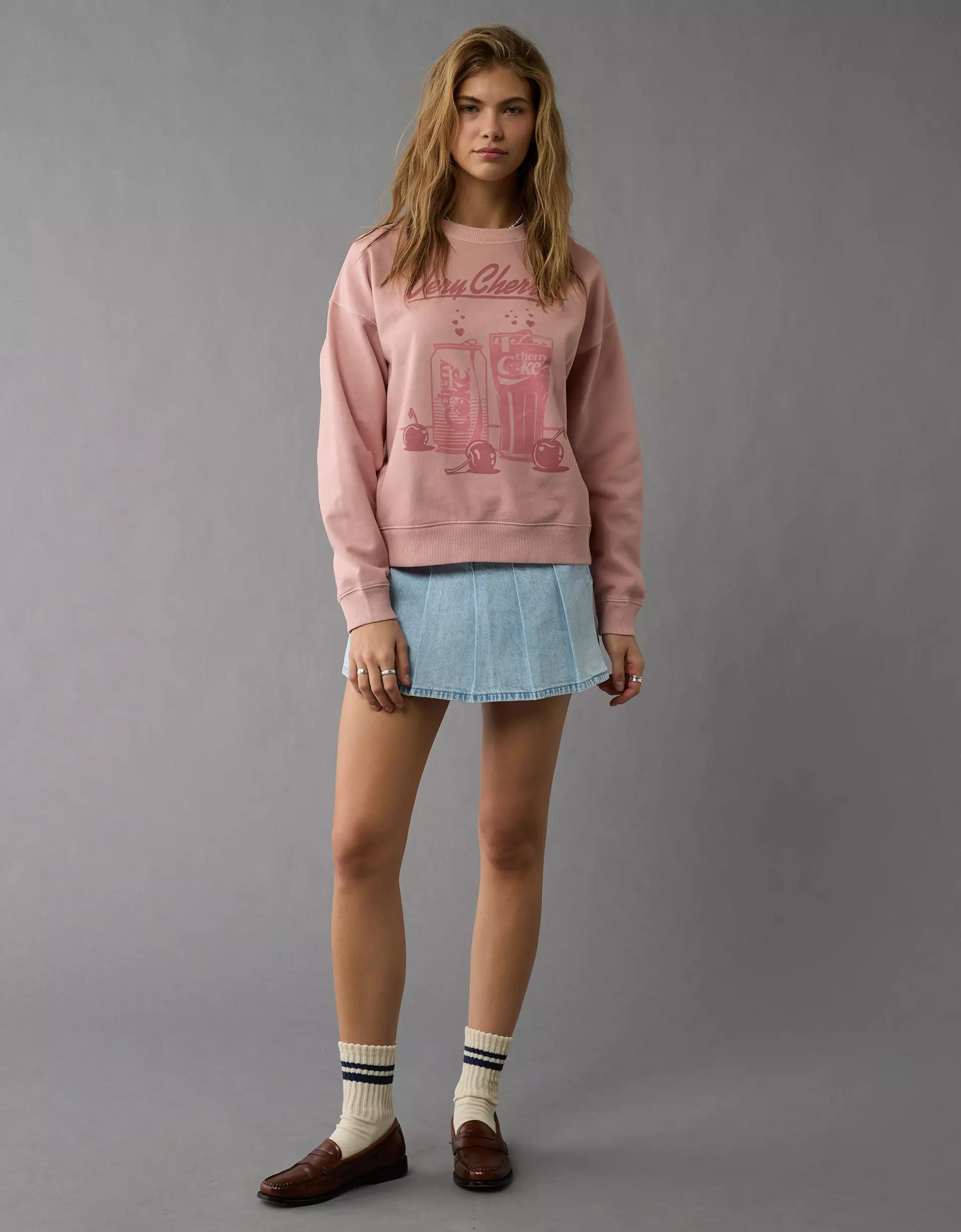AE Valentine's Day Graphic Relaxed Crew Neck Sweatshirt Product Image