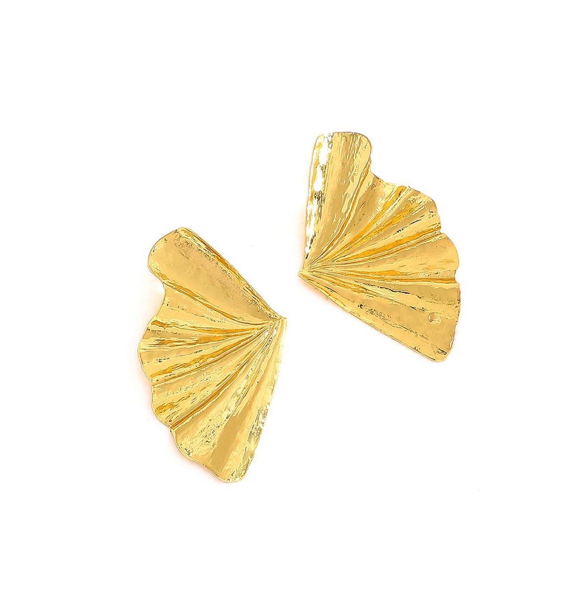 Sohi Womens Black Teardrop Dented Drop Earrings Product Image