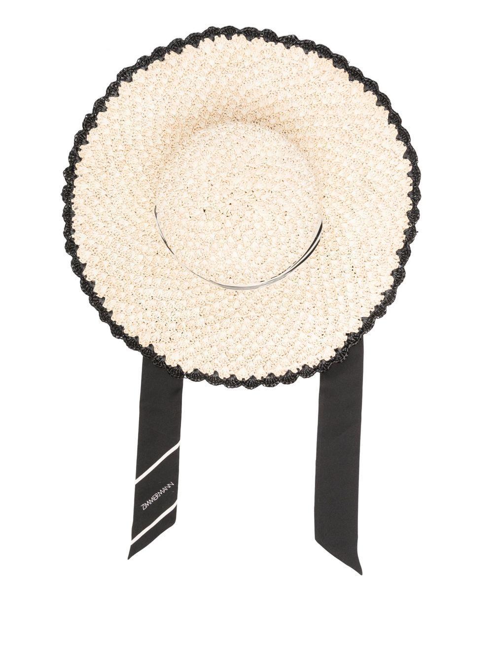 raffia tipped sun hat  Product Image