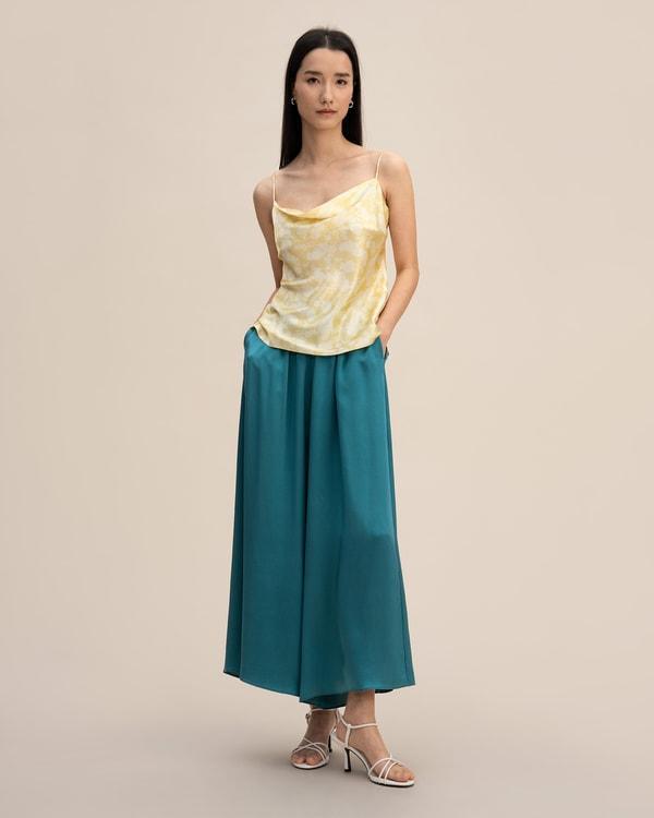 Shadow Print Cowl Neck Cami Product Image