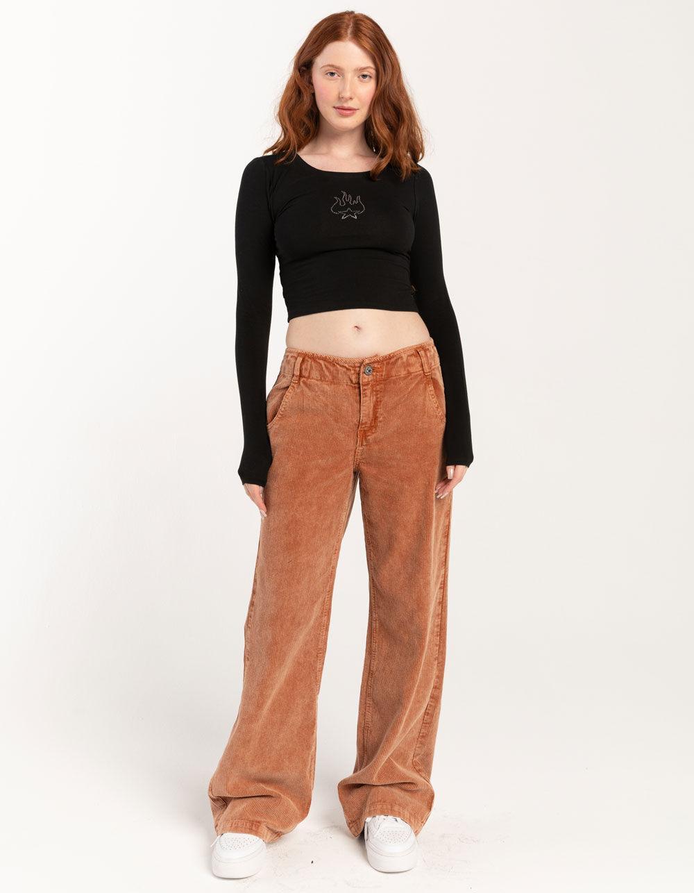 FIVESTAR GENERAL CO. Rhinestone Cutout Womens Long Sleeve Top Product Image