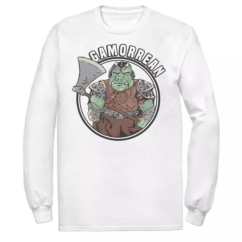 Men's Star Wars The Mandalorian Gamorean Circle Graphic Tee, Size: Medium, White Product Image