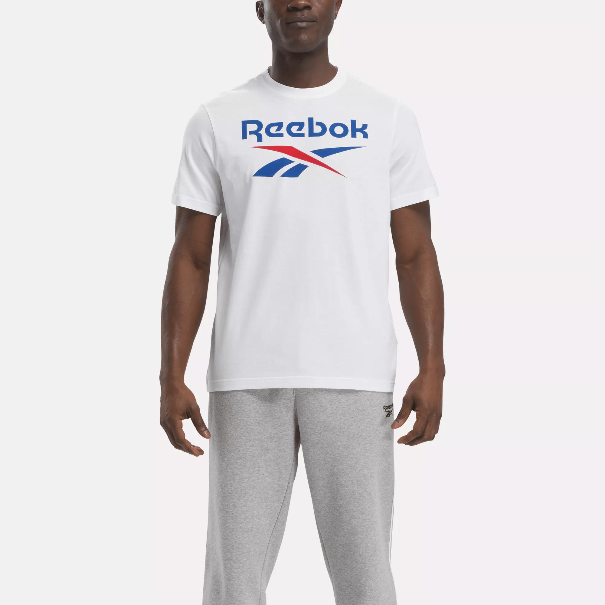 Men's Reebok Identity Big Stacked Logo T-Shirt Male Product Image