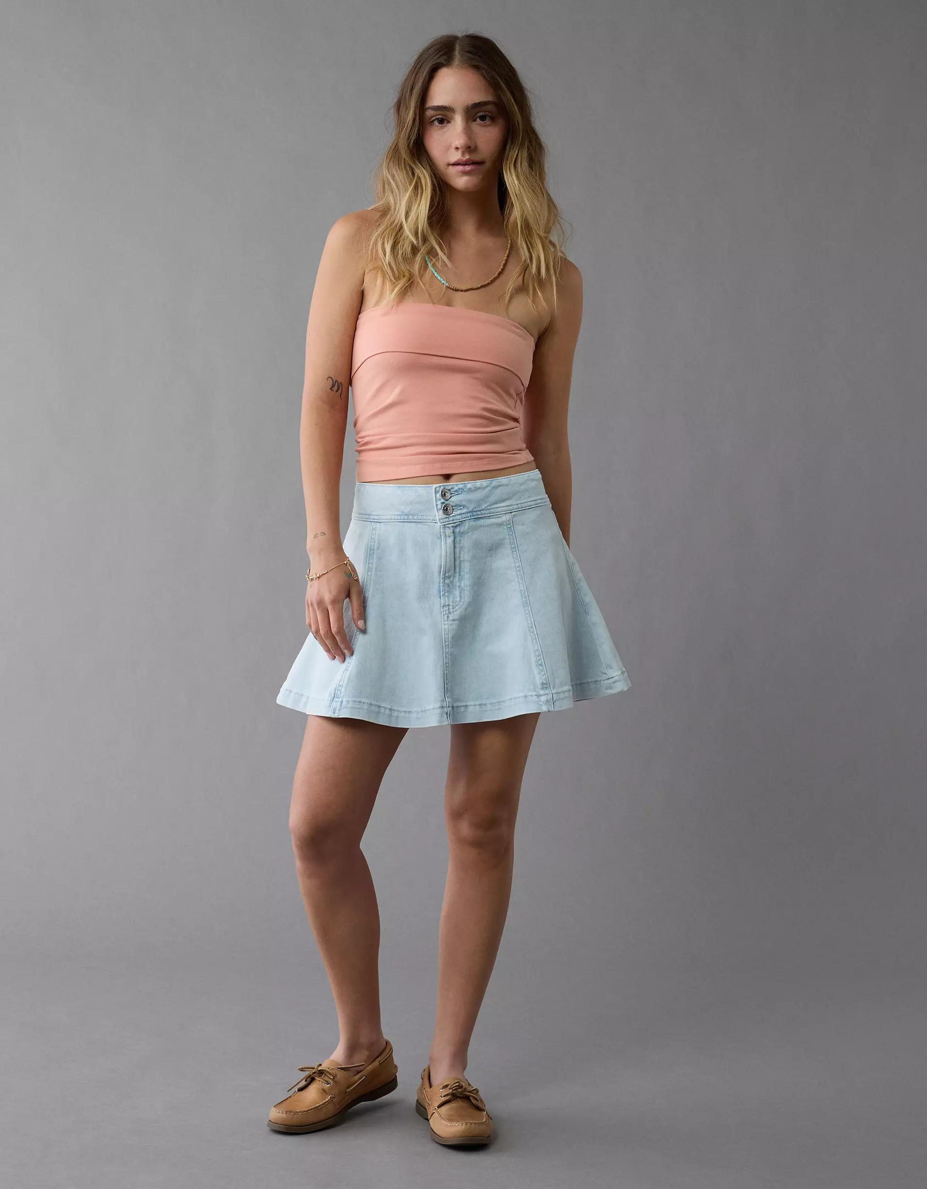 AE It Knit Foldover Tube Top Product Image