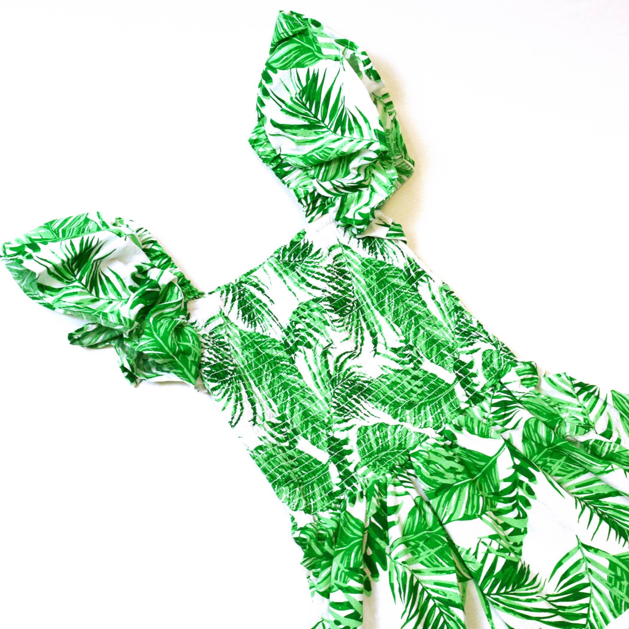 Botanical Smocked Flutter Sleeve Dress Product Image