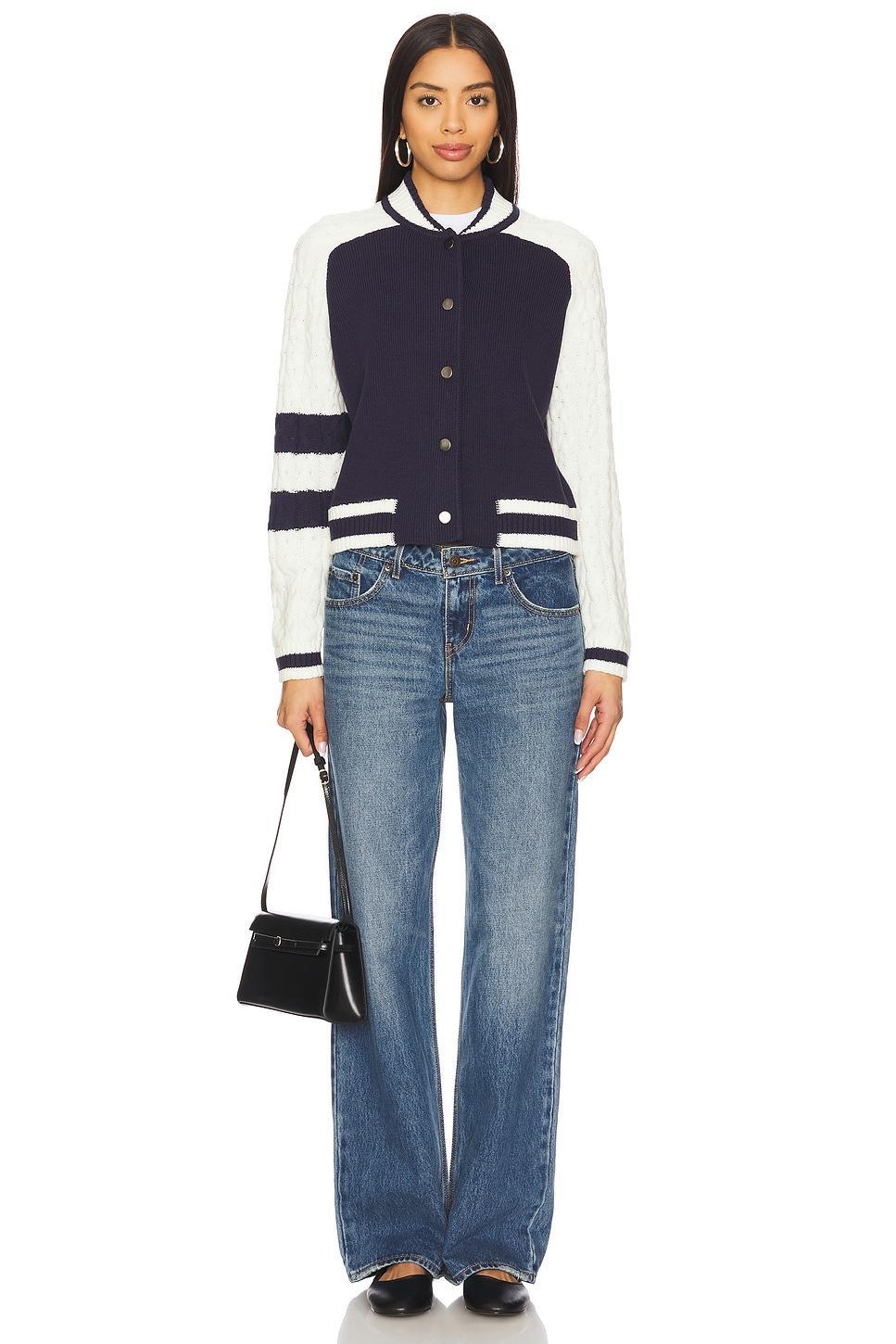Cable Sleeve Knit Bomber Central Park West Product Image