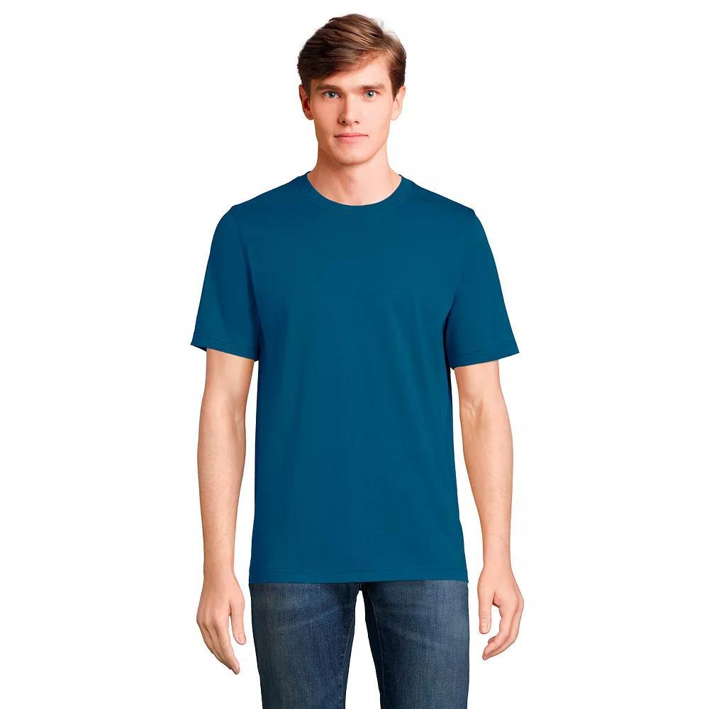 Men's Lands' End Super-T Short Sleeve T-Shirt, Size: Medium, Evening Blue Product Image
