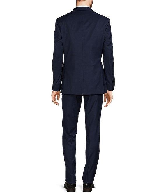 Hickey Freeman Classic Fit Flat Front Tonal Plaid Pattern 2-Piece Suit Product Image