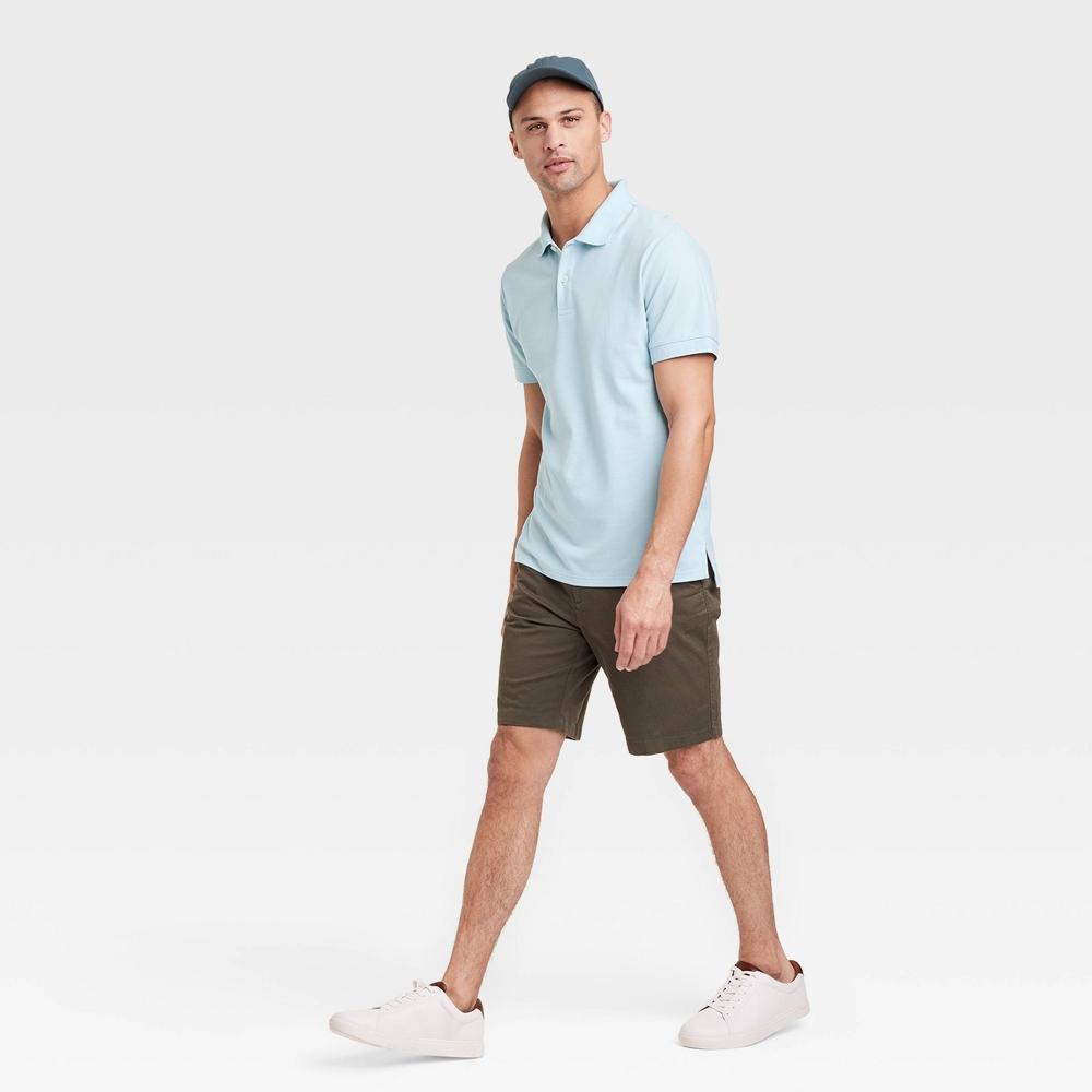 Mens Every Wear Polo Shirt - Goodfellow & Co Soft Blue XXL: Midweight, Standard Fit Product Image