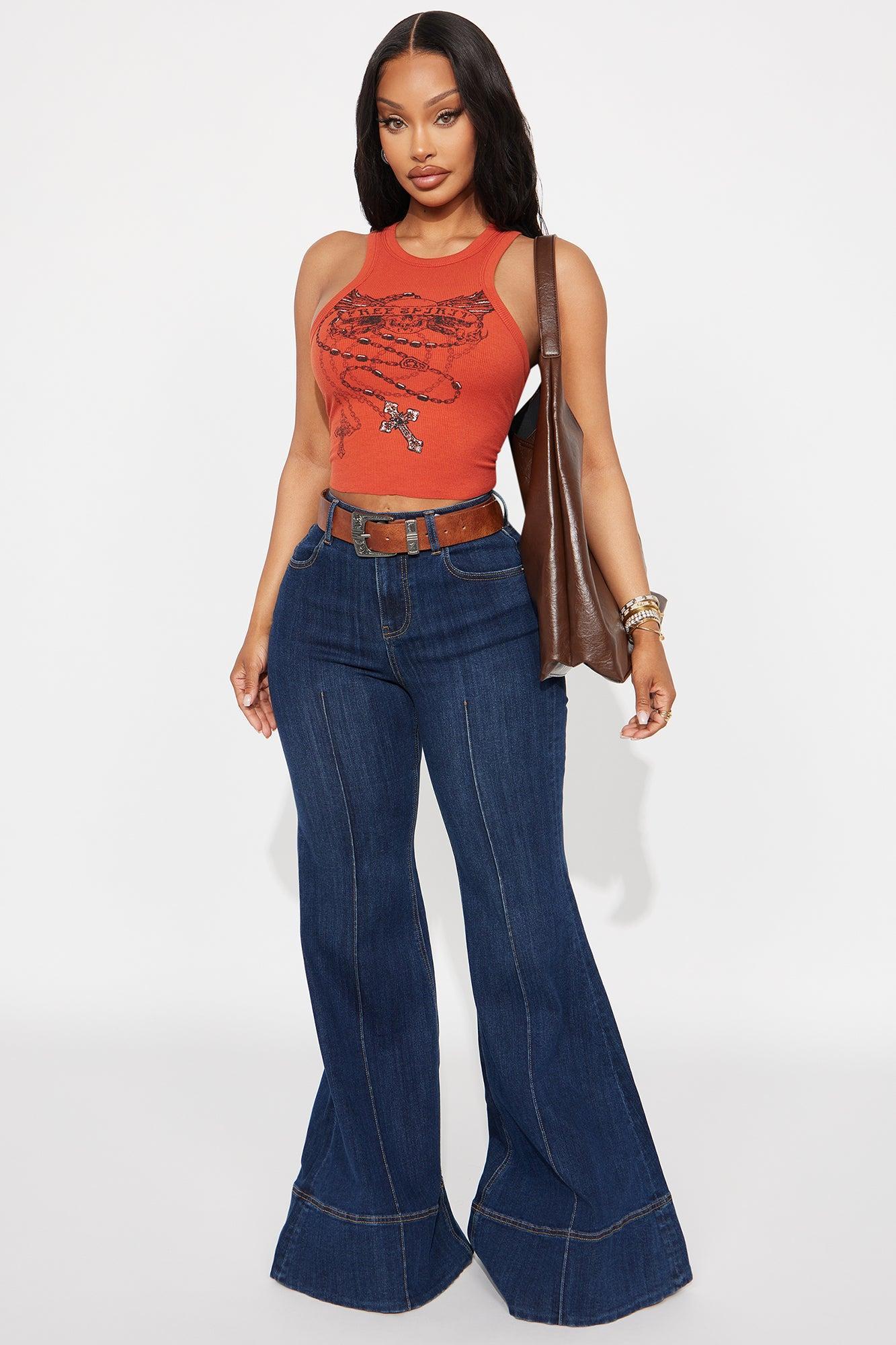 Free Spirit Ribbed Tank Top - Rust Product Image