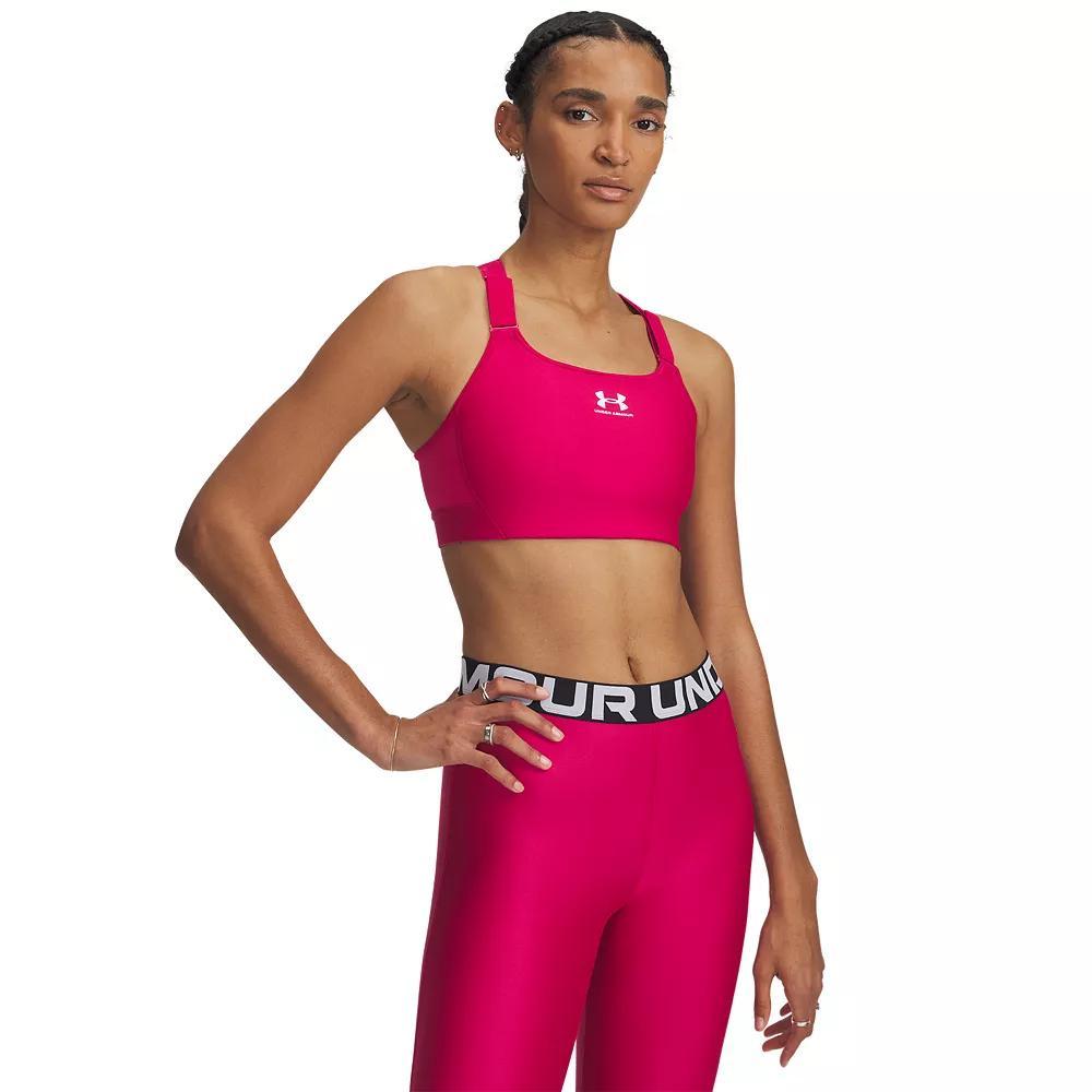 Women's Under Armour HeatGear® Armour High-Impact Sports Bra, Size: Medium, Shaded Pink Product Image