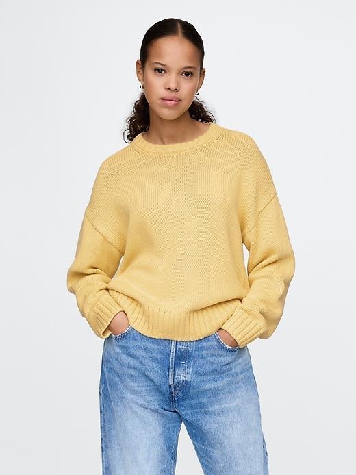 100% Cotton Relaxed Sweater Product Image