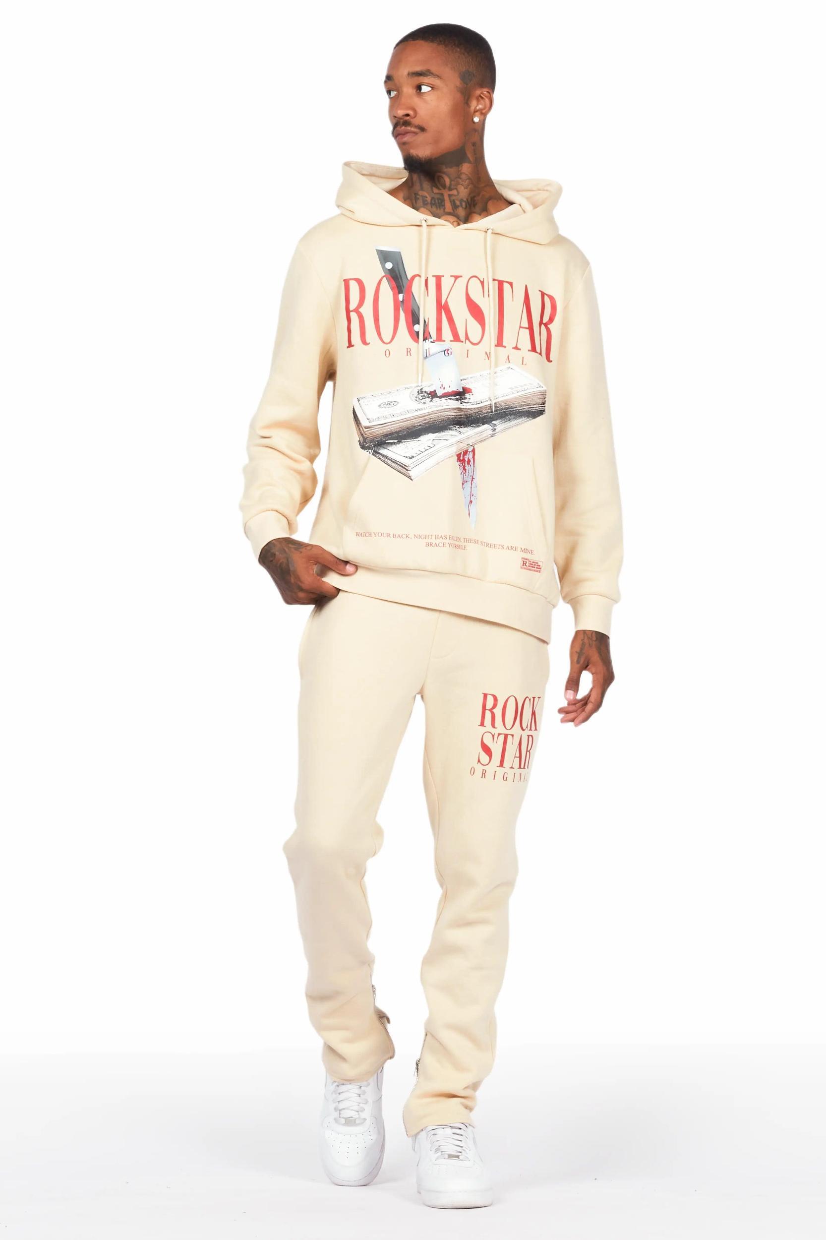 Dayte Nite Beige Slim Fit Track Set Male Product Image