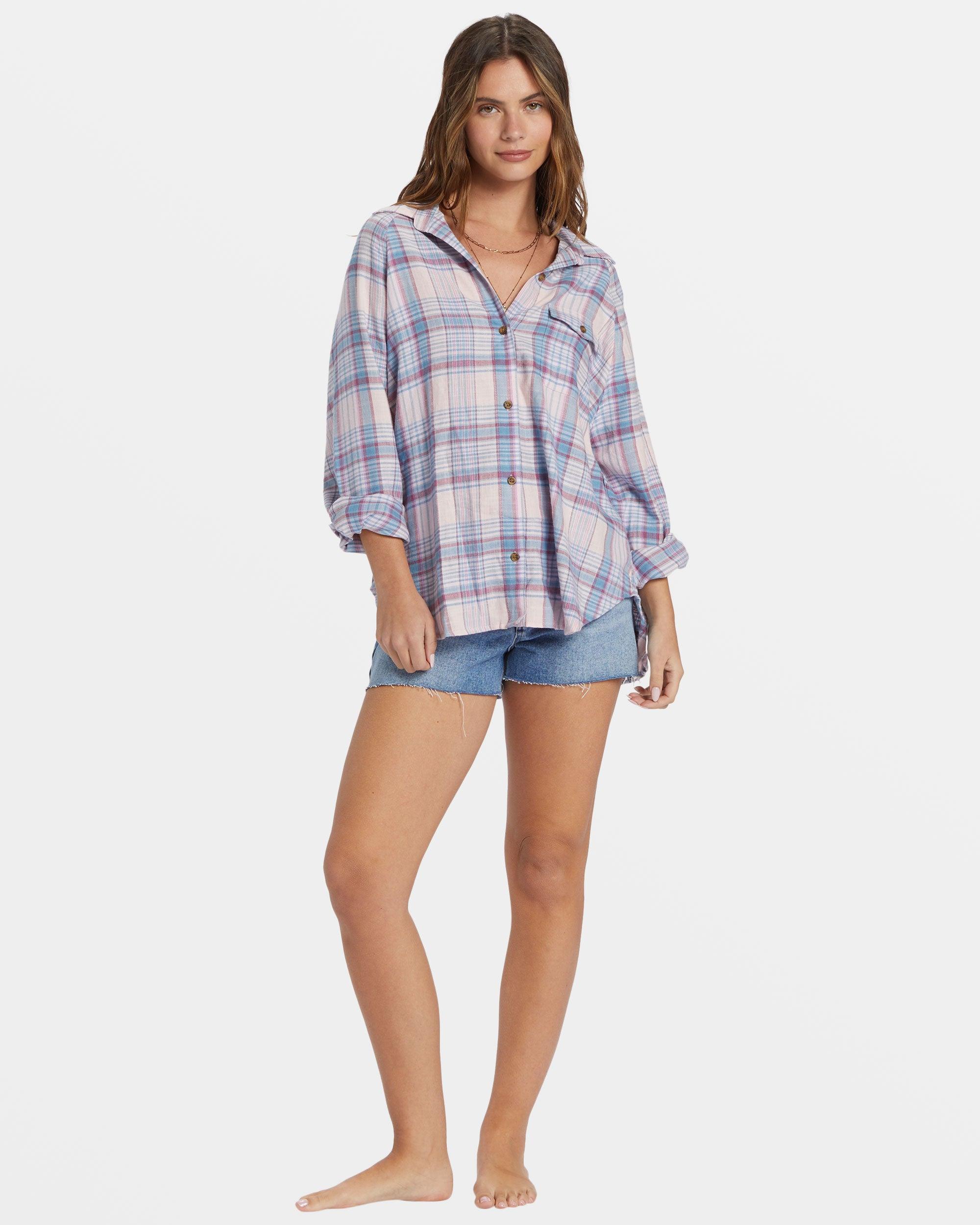 Best Time Long Sleeve Shirt - Washed Berry Female Product Image
