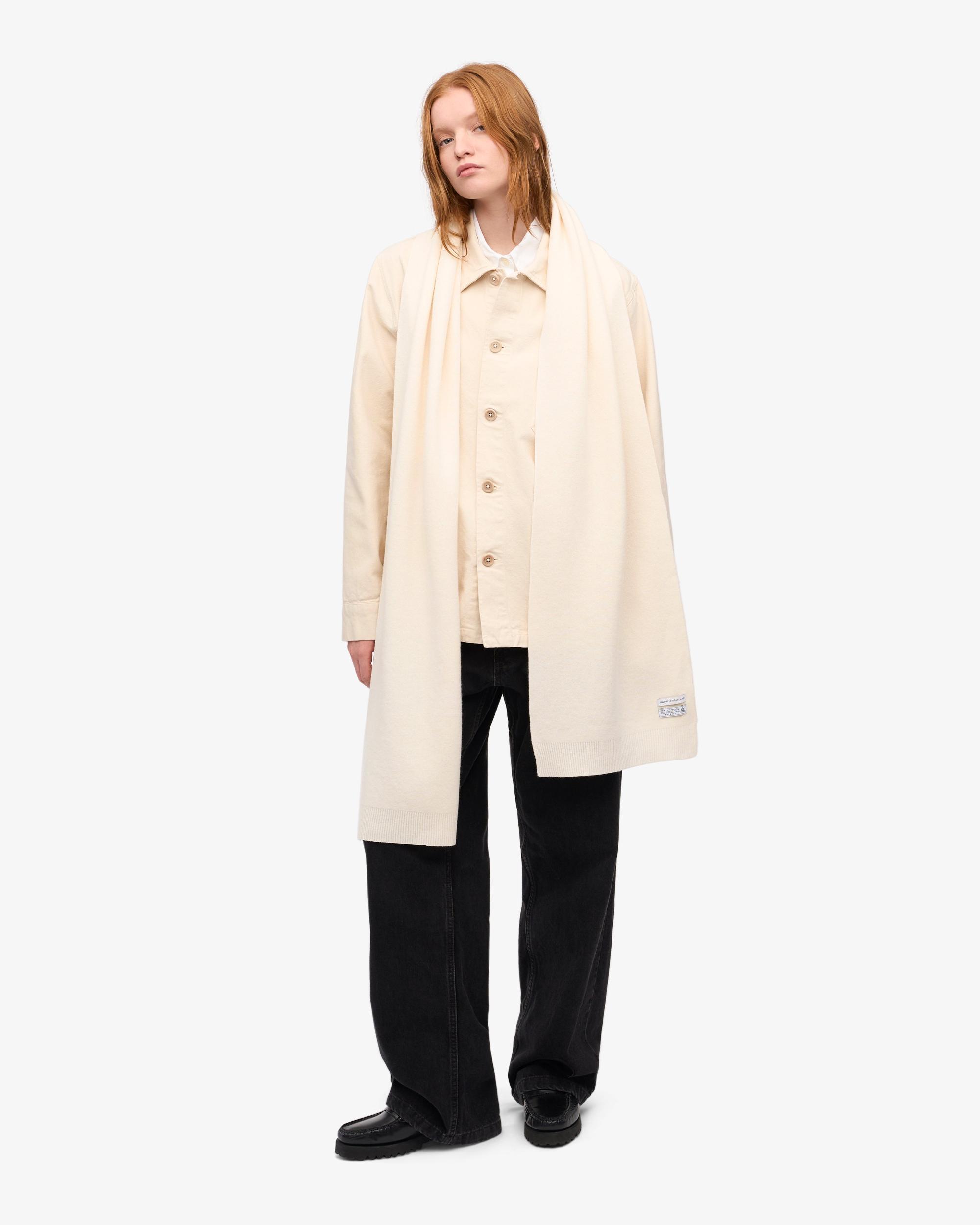 Merino Wool Scarf - Optical White Product Image