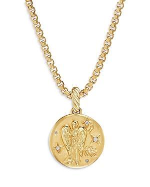 David Yurman 18K Yellow Gold Diamond Aquarius Amulet Pendant Product Image