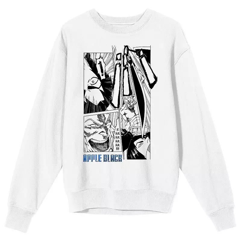 Men's Apple Black Manga Page Sano Long Sleeve Graphic Tee, Size: XL, White Product Image